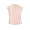 Playera Chica Sexy 2025 Hombro Derecho para Mujer Elástica Sexy Slim Verano Nuevo Estilo Mangas Cortas de Vuelo Cuello Alto Top de Manga Corta