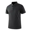Sensação de Frescor, Tecido com Tecnologia Ice-Skin Adesiva Sem Costura, Secagem Rápida e Respirável Camisa Polo Casual Esportiva de Manga Curta para Homens