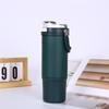 Taza con estuche de cuero de fábrica, moderna taza térmica de acero inoxidable 316 para exteriores, creativa y con forma de coche que rebota, ideal para bebidas deportivas.