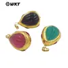 Wt-P2071 Forma Clásica de Gota de Agua Esmalte de Colores Chapado en Oro de 18 Quilates Accesorios Colgantes para Pendientes DIY Decoración de Collares