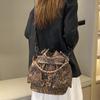 Gran Capacidad Casual Simple Estilo Coreano Moda Casual Estampado de Leopardo Distintivo Moderno Cadena para Mujer Bolso Cruzado Tipo Cubo de Hombro
