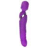 Vibrador de masaje recargable para mujer masturbación doble cabeza vibración telescópico adulto juguetes sexuales salida de fábrica