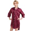 Amazon Transfronterizo Tallas Grandes Verano Camisa Ultra Delgada Pijama Ropa de Casa Seda de Hielo Bata de Mujer Se Puede Usar Afuera, Estilo Delgado