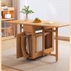 Mesa de Jantar Dobrável em Ardósia Zhiguang Toda em Madeira Maciça, Conjunto de Mesa e Cadeiras para Apartamento Pequeno, Mesa Móvel para Uso Doméstico