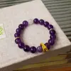 Pulsera de Cuentas de Fluorita Cristalina y Circonita Moda Lujo Ligero Pulsera de Gama Alta Temperamento de Nicho Joyería Versátil Venta al por Mayor