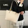 Bolsa Tote Simple de Gran Capacidad Transfronteriza, Bolso de Hombro de Color Sólido Retro de Gama Alta, Nuevo Bolso de Moda 2026 para Mujer