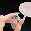 Anillo abierto de circonita con diseño de mariposa de lujo, ligero y superbrillante, exquisito anillo romántico personalizado y de alta gama que combina con todo.
