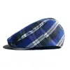 Boina para Mujer Primavera y Verano Delgada Transpirable Gorra con Visera para Hombre Literaria Retro a Cuadros Gorra Adelantada Gorra de Pintor a Cuadros