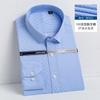 DP prenda sin planchado sin planchado 100 algodón camisa de hombre manga larga color sólido camisa de vestir para negocios