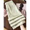 Pantalones de pierna ancha de verano talla grande para mujer, estilo nuevo primavera y otoño 2026, pantalones finos de seda helada, estilo chino, pantalones nuevos tradicionales
