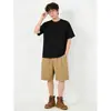 Neoism Diseño Simple Marca de Moda Verano Algodón Manga Corta Holgada Media Manga Camiseta Hombre Casual Americano T26107