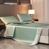 Juego de Tres Piezas de Esterilla Refrigerante de Seda de Hielo Ligera de Carbono de Alta Densidad, Esterilla Ligera de Carbono Clase A, Ropa de Cama Plegable Antideslizante para Uso en el Hogar, Sensación Refrescante