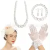 Amazon Malla Sombrero Pequeño Headwear Set de 5 Piezas para Fiesta de Té de Mujeres Accesorios para el Cabello Sombrero de Velillo Retro Set de Pasador de Pelo Aro para el Cabello