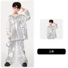 Ropa de Moda Infantil para Street Dance Estilo Moderno para Niños Hip-Hop Cuero Brillante para Niñas Danza Jazz Actuación Callejera Atuendo de Escenario