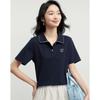Playera Adelgazante de Manga Corta con Bordado de Amor para Mujer Verano 2025 Pollo Nuevo Micro-elástica Cuello Redondo Elegante para Oficina Reductora de Edad