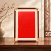 Nuevo Marco de Fotos Hueco Tridimensional de Esquina de Cobre Imitación de PVC Estilo Chino para Caligrafía Artística DIY Regalo para Papá Marco de Exhibición