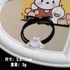 Cuerda para el pelo con cabeza grande de animal transparente linda Gatito Cachorro Ins Corazón de Chica Corea del Sur Pareja Dibujos Animados Accesorios para la Cabeza Anillo para el Cabello