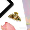 Pinza pequeña de metal vintage para el cabello con pedrería de colores, clip exquisito adecuado para Hanfu, accesorios diarios para el cabello, pasador que realza el ambiente