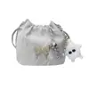 Bolsos Pequeños de Cadena Populares de Este Año para Mujer 2025 Nuevo Diseño de Primavera y Verano de Nicho Bolso Cruzado Popular Bolso Cubo con Cordón