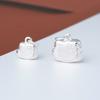 Prata Esterlina S925 Acabamento Fino Brilhante Sólido Pingente de Gatinho Hello Kitty Charm Acessórios para Pulseira Colar Infantil DIY