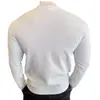 Camiseta atlética acanalada estilo americano, diseñada para hombres musculosos, suave y duradera, con cuello pequeño, mangas largas, adecuada para entrenamiento de fitness, correr y como capa base.