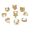 Joyería Transfronteriza Europea y Americana, Anillos de Perlas con Diseño Brillante Apilables, Conjunto de Anillos Abiertos de Línea Hueca de Nicho
