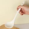 Colher de Palha de Trigo Plástico Colher Grande para Sopa Doméstica Colher Longa para Mingau Utensílios de Cozinha Colher de Sopa Cabo Longo Colher para Mingau