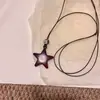 Collar con Colgante de Estrella de Cinco Puntas Perlada Estilo Coreano para Mujer, Cadena Larga Versátil para Suéter con Estrella, Accesorio de Moda de Alta Gama para Otoño e Invierno