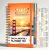 Planejador temático de pôr do sol exclusivo transfronteiriço personalizado 2027 marca de alta qualidade caderno planejador de escritório atacado