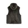 Colete de Moda Europeia e Americana Popular de Inverno, Novo, Elegante, Versátil, Efeito Pele Artificial