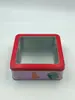 Caja de Hojalata Personalizada con Ventana, Caja de Lata de Metal Cuadrada para Empaque, Caja de Regalo con Techo Transparente, Caja de Almacenamiento, Caja de Dulces
