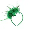 Carnaval Brasileiro Flor de Pena Tricolor Headband Headdress Saia de Tela Conjunto Acessórios de Joias Mardi Gras