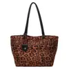 Bolso de Hombro Casual con Estampado de Leopardo para Mujer 2025 Otoño Nuevo de Moda Gran Capacidad Personalizado de Moda Bolso de un Solo Hombro