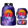 Fabricantes em estoque lemur mochila escola primária e secundária estudantes dos desenhos animados moda saco de escola saco lápis caso conjunto de três peças