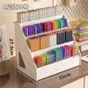 Estante Organizador de Almacenamiento Multicapa Tarjeta Marcadora Papelería Estante de Almacenamiento de Escritorio Caja Ciega Tarjeta Estante de Almacenamiento de Cosméticos
