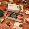 Caixa de Presente Vela Série de Natal Fragrância Criativa Lembrança de Feriado Árvore de Natal Veado Luva Formato Enfeites Decorativos