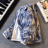 Jaqueta Estilo Americano Retro Tie-Dye Degradê Masculina Primavera e Outono 2024 Marca de Moda de Alta Qualidade Duffy Bonita Solta Casual Jaqueta Top