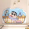 Tapete de chão absorvente para banheiro Crayon Shin-chan, tapete de pé antiderrapante de secagem rápida, tapete de banho de terra de diatomáceas