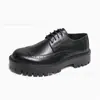 Zapatos de cuero estilo brogue para hombre transfronterizos con suelas gruesas, zapatos formales de talla grande para negocios casuales, zapatos de oficina para hombre que aumentan la altura