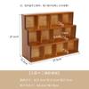 Casillero de madera maciza estilo natural con seis cajones, estilo japonés, caja de almacenamiento retro para artículos diversos de escritorio