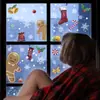 JUV004 Pingente de boneco de gengibre floco de neve de Natal adesivo de parede decorativo impressão UV vidro da janela adesivo eletrostático criativo