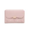 Cartera de Hebilla Estilo Medio para Comercio Exterior Transfronterizo Cartera con Cremallera Estampada Estilo Coreano de PU Embrague Multifuncional para Mujer