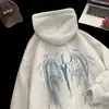 Sudadera con capucha estampada para hombre, nuevo estilo invierno 2026, prenda exterior de estilo americano holgada y moderna para adolescentes