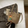 Bolsa Tote de Nicho da Moda 2025 Verão Nova Popular Cor Sólida Simples Bolsa Feminina Trabalho Casual Ombro Transversal