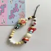 Cadena Original Casera para Teléfono Móvil Ins Dibujos Animados Lindo Hombre Manzana Funda de Teléfono Móvil Correa Colgante de Cámara de Cuentas Hecho a Mano DIY