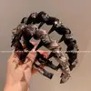 Diadema Coreana con Pedrería para Mujer 2025 Nueva Diadema de Corona Alta Lujo Ligero Uso Diario Pinza para Lavado de Cara con Dientes Accesorio para el Cabello