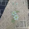 Flor de lana hecha a mano, flor de tung tejida a ganchillo, flor eterna terminada, hecha a mano, regalo creativo para el Día de San Valentín y el Día del Maestro.
