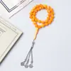Misbaha 33 Piezas Aleación Borla Cuentas de Oración Hilo Hecho a Mano Cuentas Tasbih Universal Pulsera Árabe Mayoreo