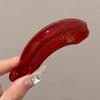 Pasador de Pelo Coreano Rojo Ankora de Una Línea Retorcida para Mujer 2025 Nuevo Pasador de Gama Alta Pinza Banana Accesorio para Cola de Caballo Alta