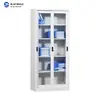 Archivero de Acero de Cuatro Puertas, Gabinete de Información para Oficina, Gabinete de Almacenamiento de Documentos Financieros, Gabinete Metálico con Cerradura, Archivero Engrosado